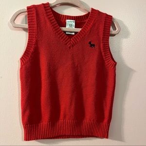 Carters red sweater vest
